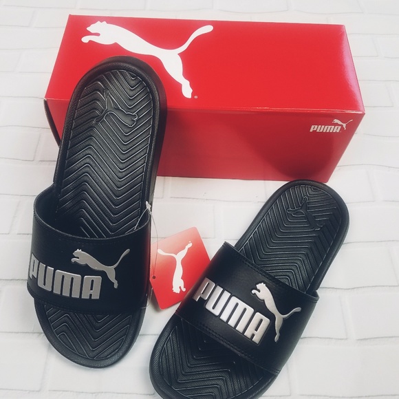 Puma Shoes - PUMA SLIDES  black silver New